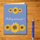 Sonnenblumentrio - Namenstag Karte