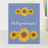 Sonnenblumentrio - Namenstag Karte (Vorderseite)
