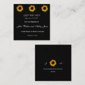 Sonnenblumentropfen in einer Hochzeitsfeier Begleitkarte (Vorne/Hinten)