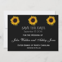 Sonnenblumentropfen Save the Date Karte