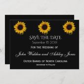 Sonnenblumentropfen Save the Date Karte (Vorne/Hinten)