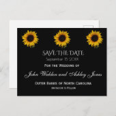 Sonnenblumentropfen Save the Date Postkarte (Vorne/Hinten)
