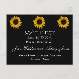 Sonnenblumentropfen Save the Date Postkarte