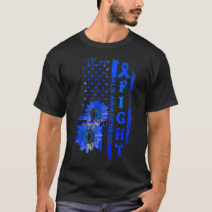 Sonnenblumenüberquerung ALS Bewusstsein T-Shirt