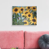 Sonnenblumenüberwurf Leinwanddruck (Insitu (Wohnzimmer))