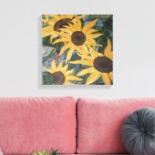 Sonnenblumenüberwurf Leinwanddruck (Insitu (Wohnzimmer))