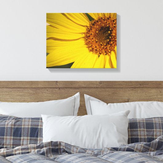 Sonnenblumenüberwurf Leinwanddruck (Insitu (Schlafzimmer))