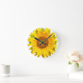 Sonnenblumenuhr Runde Wanduhr (Zuhause)