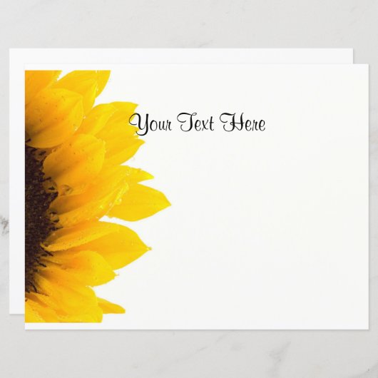 Sonnenblumenvorlage (Vorne/Hinten)