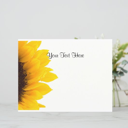 Sonnenblumenvorlage (Stehend Vorderseite)