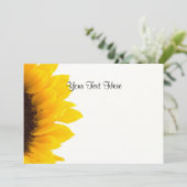 Sonnenblumenvorlage Dankeskarte (Stehend Vorderseite)