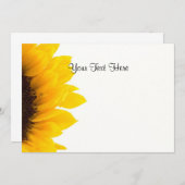 Sonnenblumenvorlage Dankeskarte (Vorne/Hinten)