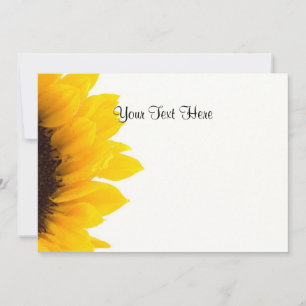 Sonnenblumenvorlage Dankeskarte