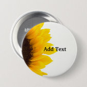 Sonnenblumenvorlage, fett gedruckter Text Button (Vorne & Hinten)