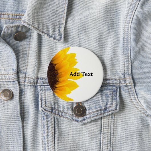 Sonnenblumenvorlage, fett gedruckter Text Button (Beispiel)