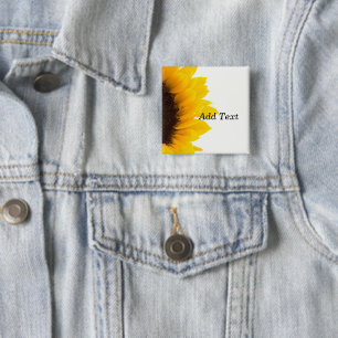 Sonnenblumenvorlage, fett gedruckter Text Button