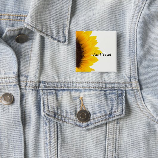 Sonnenblumenvorlage, fett gedruckter Text Button (Beispiel)