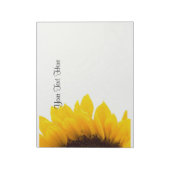 Sonnenblumenvorlage Notizblock (Rotiert)