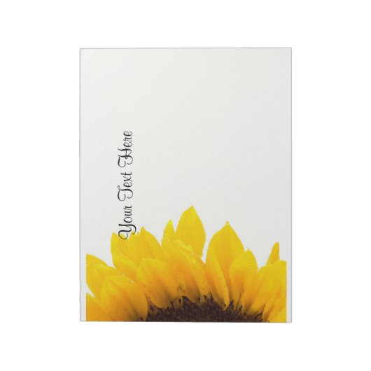 Sonnenblumenvorlage Notizblock (Rotiert)