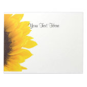 Sonnenblumenvorlage Notizblock (Vorderseite)