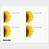 Sonnenblumenvorlage Rechteckiger Aufkleber (Blatt)