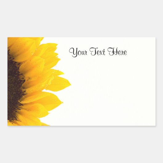 Sonnenblumenvorlage Rechteckiger Aufkleber (Vorderseite)