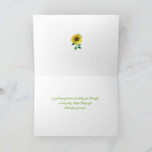 Sonnenblumenvorstellung Karte (Innenseite)