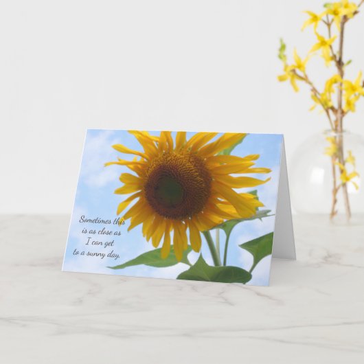 Sonnenblumenvorstellung Karte (Gelbe Blume)