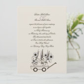 Sonnenblumenwagen Einladung (Stehend Vorderseite)