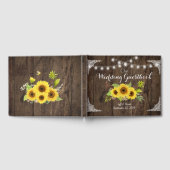 Sonnenblumenwald Rustikale Blume Stall Hochzeit Gästebuch (Voll)