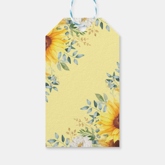 Sonnenblumenwald Waldtiere Vielen Dank Geschenkanhänger (Rückseite)