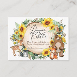 Sonnenblumenwald Waldtiere Windelwölfe Begleitkarte