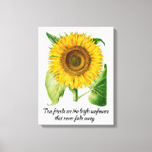 Sonnenblumenwall Art Canvas Print Blume Friend Ges