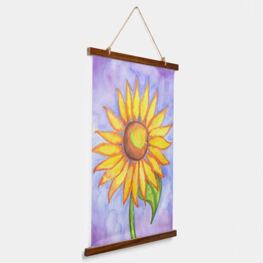 Sonnenblumenwall Art Tapestes Wandteppich Mit Holzrahmen (Gewinkelt)