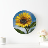 Sonnenblumenwall-Uhr Große Wanduhr (Zuhause)