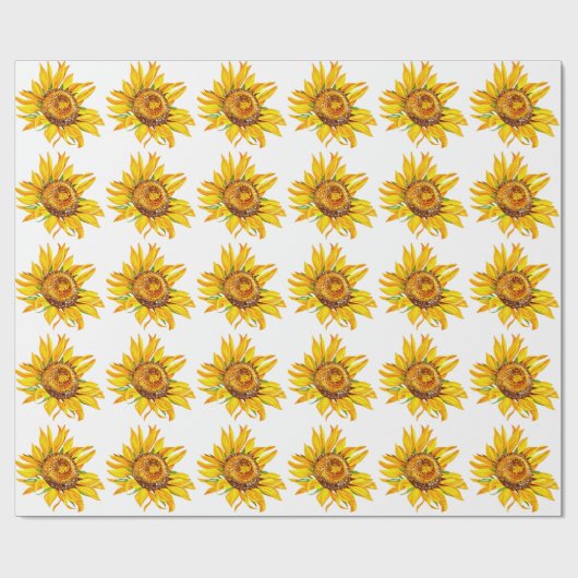 Sonnenblumenwasser-Blume Geschenkpapier (Flach)