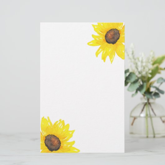 Sonnenblumenwasser Briefpapier (Stehend Vorderseite)