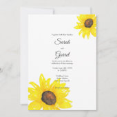 Sonnenblumenwasser Einladung (Vorderseite)