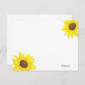 Sonnenblumenwasser Mitteilungskarte (Vorne/Hinten)