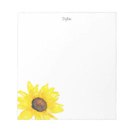 Sonnenblumenwasser Notizblock