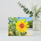 Sonnenblumenwasser Postkarte (Stehend Vorderseite)