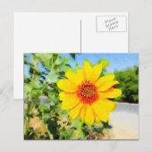 Sonnenblumenwasser Postkarte (Vorne/Hinten)