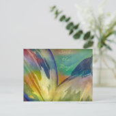 Sonnenblumenwasser Postkarte (Stehend Vorderseite)