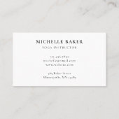 Sonnenblumenwasser Visitenkarte (Rückseite)