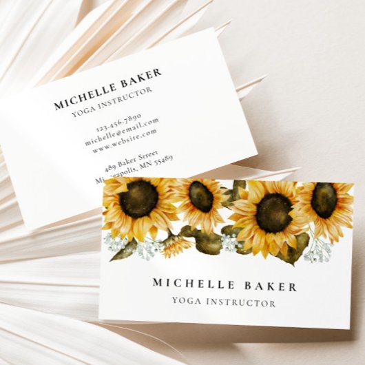 Sonnenblumenwasser Visitenkarte