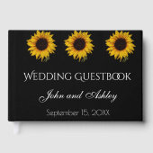 Sonnenblumenwassertropfen Hochzeit Gästebuch (Vorderseite)