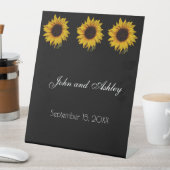 Sonnenblumenwassertropfen Hochzeit Sockelschild (In Situ)