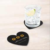 Sonnenblumenwassertropfen Hochzeit Untersetzer (Vor Ort)