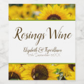 Sonnenblumenweinmarke Weinetikett (Einzelnes Label)