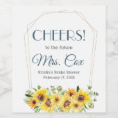 Sonnenblumenweinsiegel Weinetikett (Einzelnes Label)